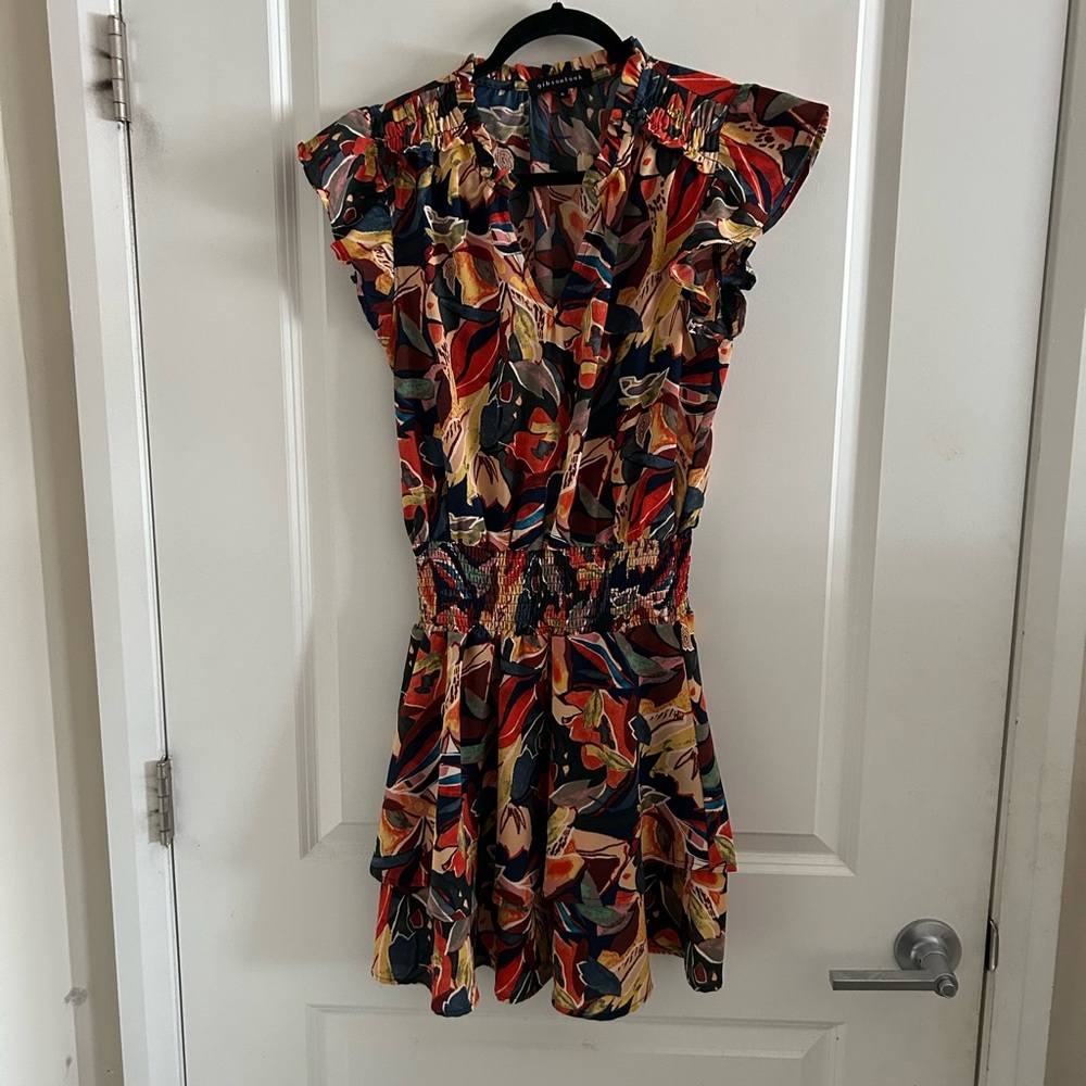 Gibson Colorful Abstract Mini Dress
